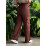 Calça Cargo Elástico no Cós MARROM