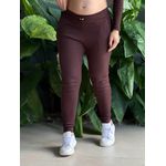 Calça Jogger em Malha Ribana MARROM