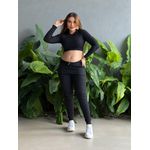 Calça Jogger em Malha Ribana PRETO