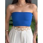Top faixa em Tricot Modal AZUL BIC