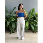 Top faixa em Tricot Modal AZUL BIC