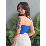 Top faixa em Tricot Modal AZUL BIC