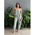 Conjunto Maitê Blusa e Calça em Alfaiataria VERDE MENTA