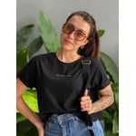 T-shirt Be Happy For You PRETO