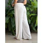 Calça Pantalona com Elástico no cós OFF WHITE