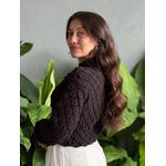 Tricot Manga Longa Escamas PRETO