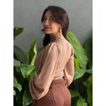 Tricot Manga Longa Erica BEGE