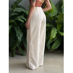Calça Pantalona Laila em Alfaiataria CREME
