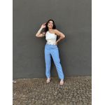 Blusa Nula Manga em Malha Ribana OFF WHITE