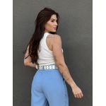 Blusa Nula Manga em Malha Ribana OFF WHITE