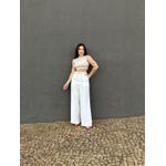 Cropped Vitoria Canelado Gola Alta BEGE