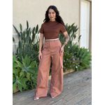 Blusa Baby Look Iris MARROM