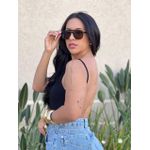 Body Canelado Costas Nua PRETO