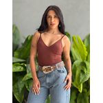 Body Maiô Alças Finas MARROM