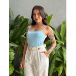 Body Poliamida Alças Finas AZUL BEBE