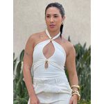 Body Talita com Detalhes e Ferragem em Ferragem CREME