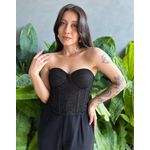Cropped Corselet Fani PRETO