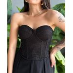 Cropped Corselet Fani PRETO