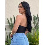 Cropped Corselet em Poliamida PRETO