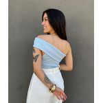 Blusa Nula Manga Isis AZUL CLARO
