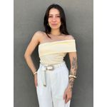 Blusa Nula Manga Isis CREME