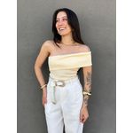 Blusa Nula Manga Isis CREME