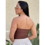 Cropped Tube Top MARROM CHOCOLATE