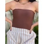 Cropped Tube Top MARROM CHOCOLATE