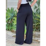 Calça Pantalona Greta com Elástico no Cós PRETO