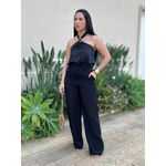 Calça Pantalona Jordana em Liocel PRETO