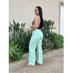 Calça Pantalona Jordana em Liocel VERDE MENTA