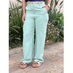 Calça Pantalona Jordana em Liocel VERDE MENTA