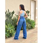 Calça Wide Leg Jeans Nexxo 13 LAVAGEM ESCURA 