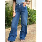 Calça Wide Leg Jeans Nexxo 13 LAVAGEM ESCURA 