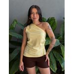 Blusa Nula Manga em Alfaiataria AMARELO MANTEIGA