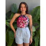 Shorts Lua em Linho AZUL CLARO