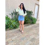 Shorts Saia Jeans Ozzo 261 Barra Desfiada LAVAGEM MEDIA 