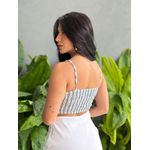 Conjunto Ines Cropped e Camisa LISTRADO AZUL 