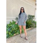 Conjunto Dani Camisa e Shorts LISTRADO PRETO