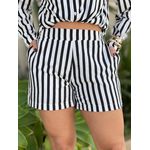 Conjunto Dani Camisa e Shorts LISTRADO PRETO