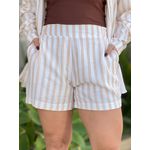 Conjunto Dani Camisa e Shorts LISTRADO BEGE
