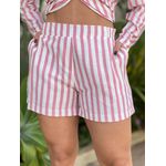 Conjunto Dani Camisa e Shorts LISTRADO ROSA