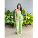 Conjunto Peplum Mavie Calça e Blusa em Alfaiataria VERDE CLARO