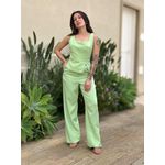Conjunto Paula Calça e Blusa em Alfaiataria VERDE CLARO