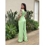 Conjunto Paula Calça e Blusa em Alfaiataria VERDE CLARO