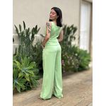 Conjunto Paula Calça e Blusa em Alfaiataria VERDE CLARO