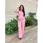 Conjunto Paula Calça e Blusa em Alfaiataria ROSA CLARO