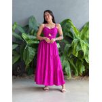 Vestido Midi Flavia FÚCSIA