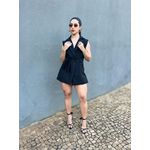 Macaquinho Sol em Alfaiataria PRETO