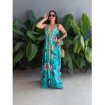 Vestido Longo Briana ESTAMPADO VERDE AGUA